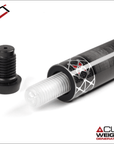 CUETEC CYNERGY POOL CUE BLACK AND SILVER  X RAW PERFORATED POLY WRAP 12.5MM 19OZ