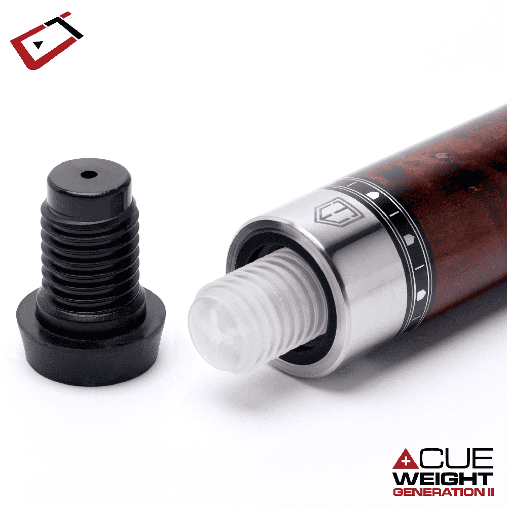 CUETEC CYNERGY TRUEWOOD MAPPA BURL II RED/BLACK NO WRAP 12.5MM 19OZ