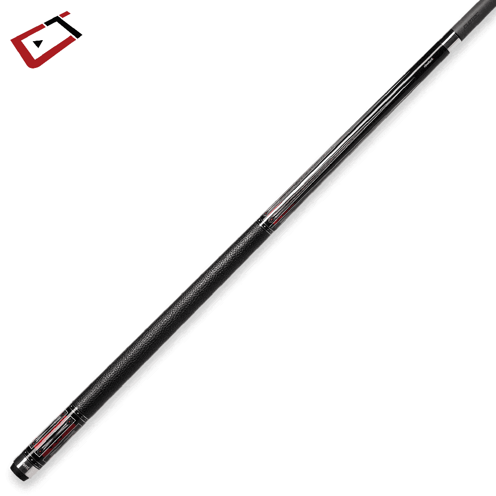 CUETEC CYNERGY NINEBALL SERIES INK BLACK FULL-GRAIN LEATHER WRAP 12.5MM 19OZ