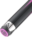 POISON MAELITH POOL CUE WITH CARBON FIBER SHAFT - PINK/BLACK - NO WRAP 12.4MM 19OZ