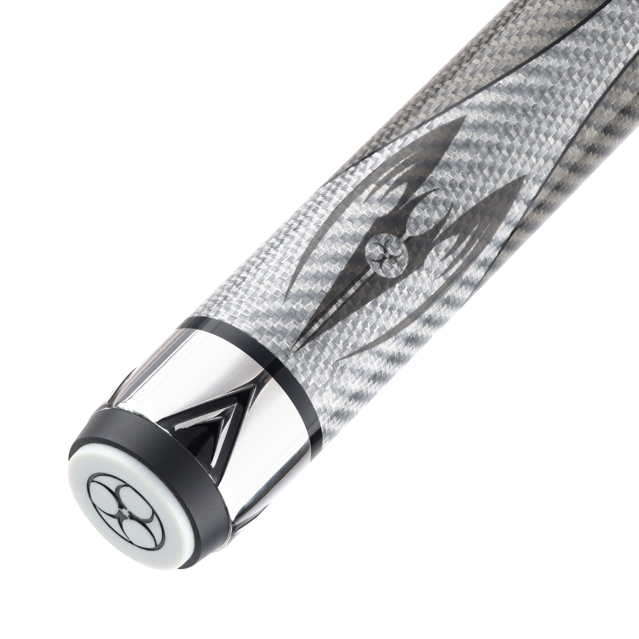 BAGUETTE DE BILLARD POISON MAELITH AVEC FLÈCHE DE CARBONE - GRIS PÂLE/FONCÉ - SANS WRAP 12.4MM 19OZ