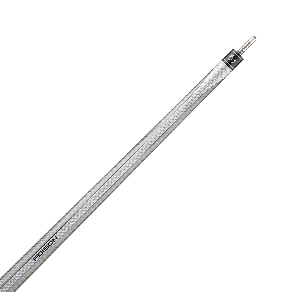 BAGUETTE DE BILLARD POISON MAELITH AVEC FLÈCHE DE CARBONE - GRIS PÂLE/FONCÉ - SANS WRAP 12.4MM 19OZ