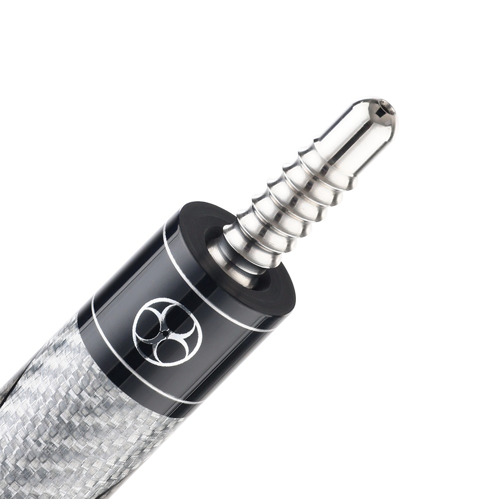 BAGUETTE DE BILLARD POISON MAELITH AVEC FLÈCHE DE CARBONE - GRIS PÂLE/FONCÉ - SANS WRAP 12.4MM 19OZ