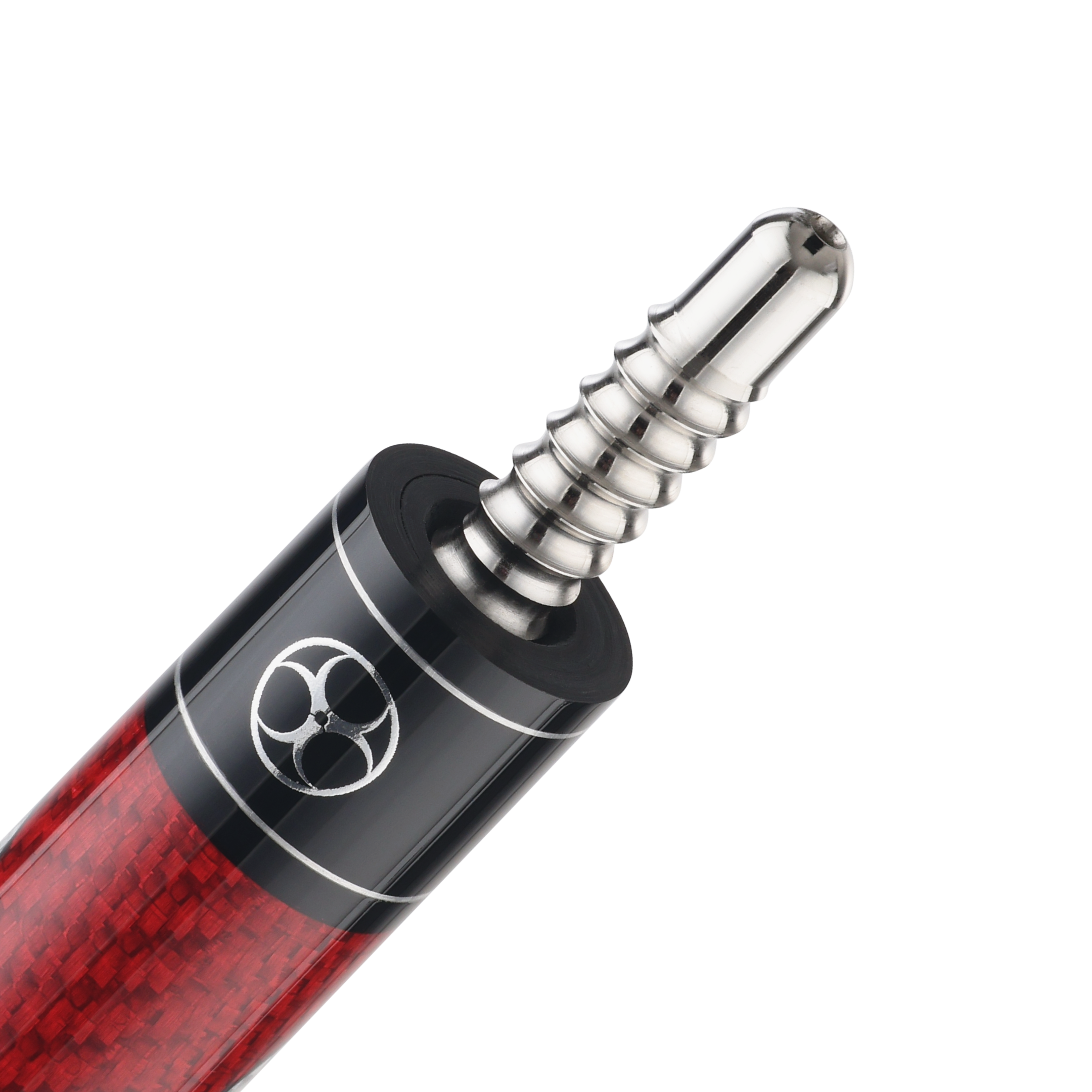 BAGUETTE DE BILLARD POISON MAELITH AVEC FLÈCHE EN FIBRE DE CARBONE - GRISE/ROUGE - SANS WRAP 12.4MM 19OZ