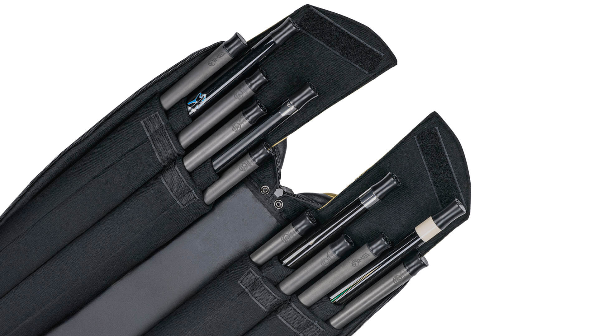 PREDATOR ROADLINE BLACK AND GOLD HARD POOL CUE CASE - 3B/5S