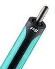 MANCHE DE BAGUETTE DE BILLARD PREDATOR P3 TURQUOISE AVEC BANDES NOIRES GRIP EN CUIR LUXE - ÉDITION LIMITÉE