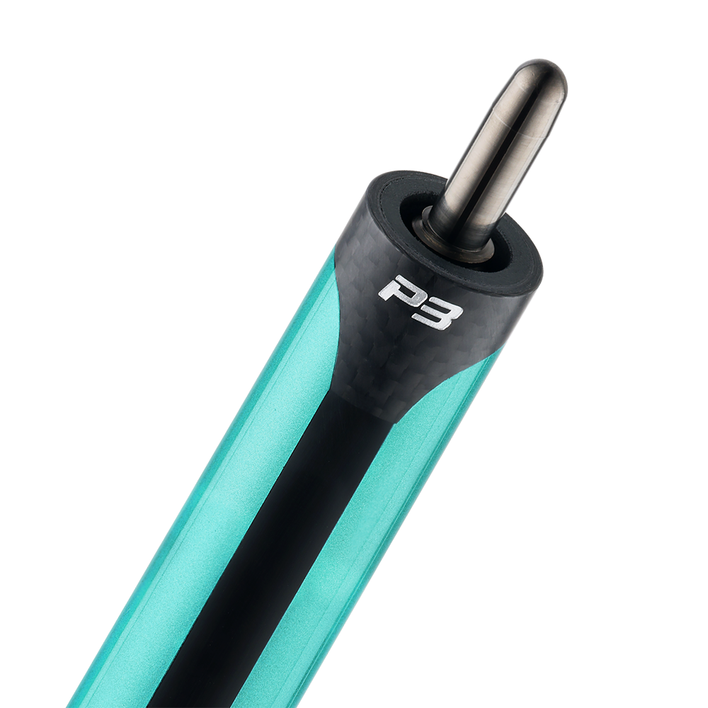 PREDATOR P3 POOL CUE BUTT - PAINTED TEAL WITH BLACK STRIPE  NO WRAP - LIMITED EDITION