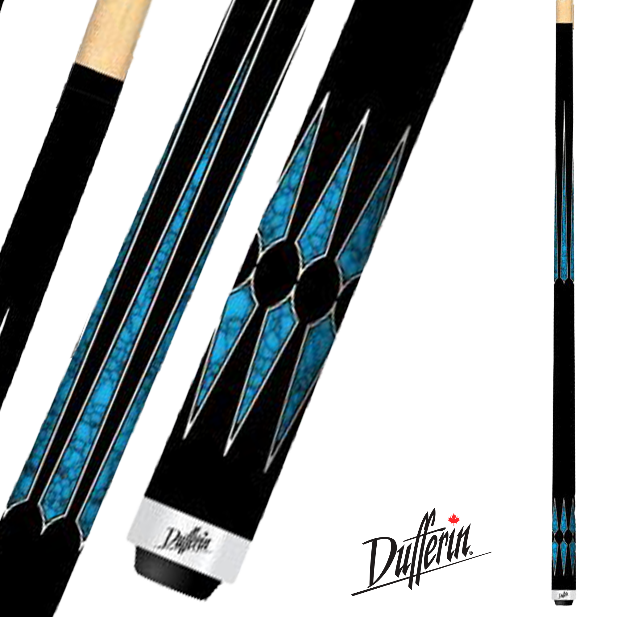 DUFFERIN POOL CUE STONE ICK SERIES ICK-1 BLUE 13MM 19OZ