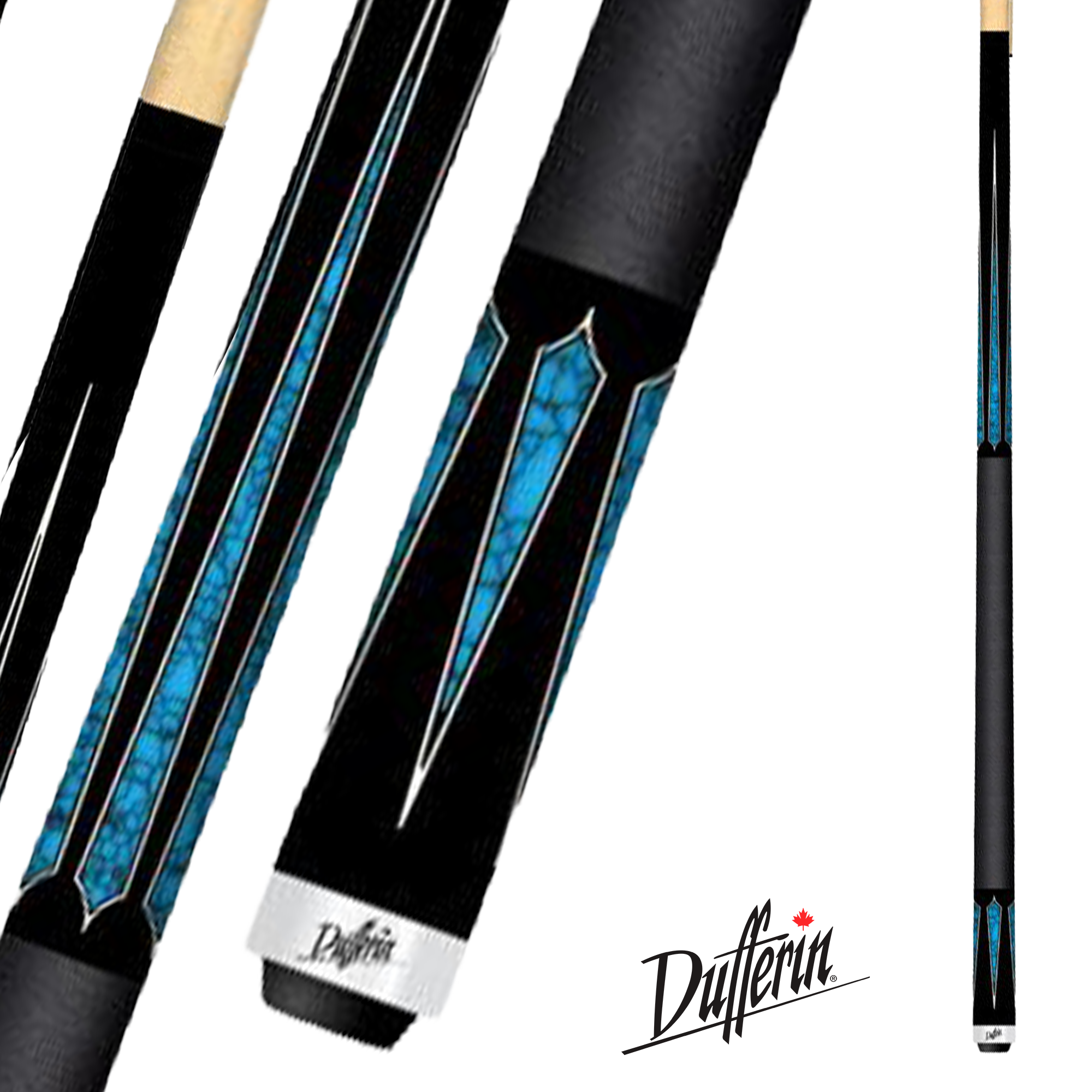 DUFFERIN POOL CUE STONE ICK SERIES ICK-1R BLUE WRAP 13MM 19OZ