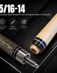 BALABUSHKA BREAK/JUMP CUE  GBJBK-2 NO WRAP BLACK/WOOD 13MM 19OZ