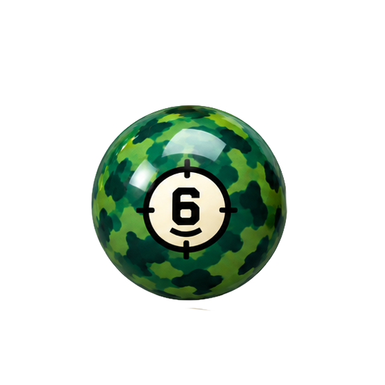 BILLES DE BILLARD INDIVIDUELLES ARAMITH CAMOUFLAGE - 57,2 MM (2 1/4 PO)