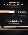 BAGUETTE DE BILLARD BALABUSHKA GB1 BLANCHE/BRUNE GRIP LIN 13MM 19OZ