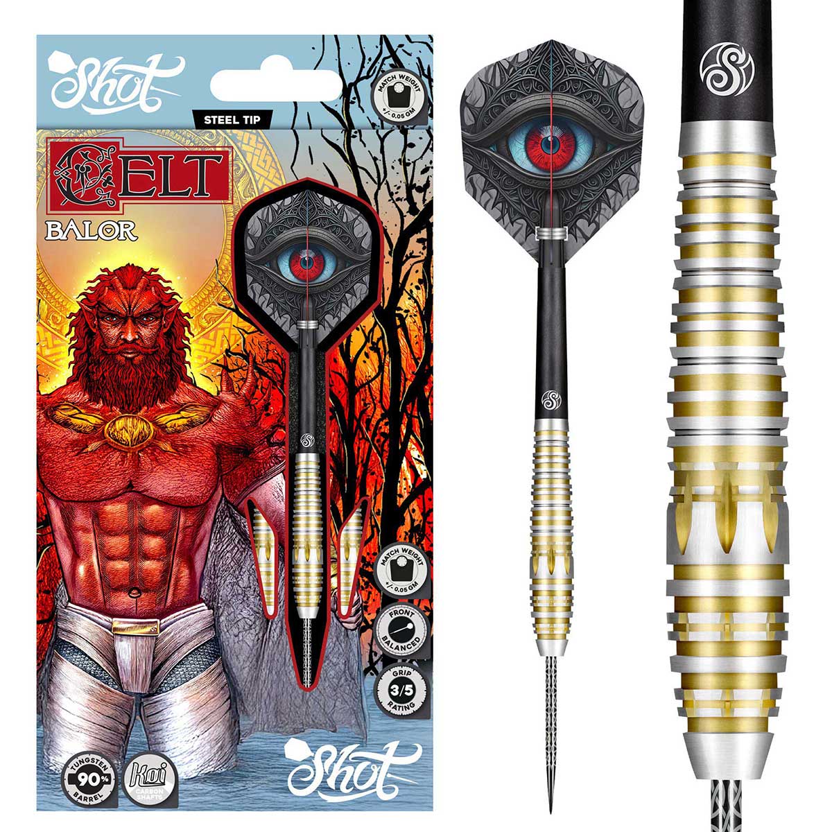 FLÉCHETTES SHOT CELT BALOR POINTE D'ACIER - BARREAUX EN TUNGSTÈNE À 90%