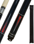 BAGUETTE DE BILLARD CONNOISSEUR NOIR/ROUGE GRIP LIN 12.5MM 19OZ