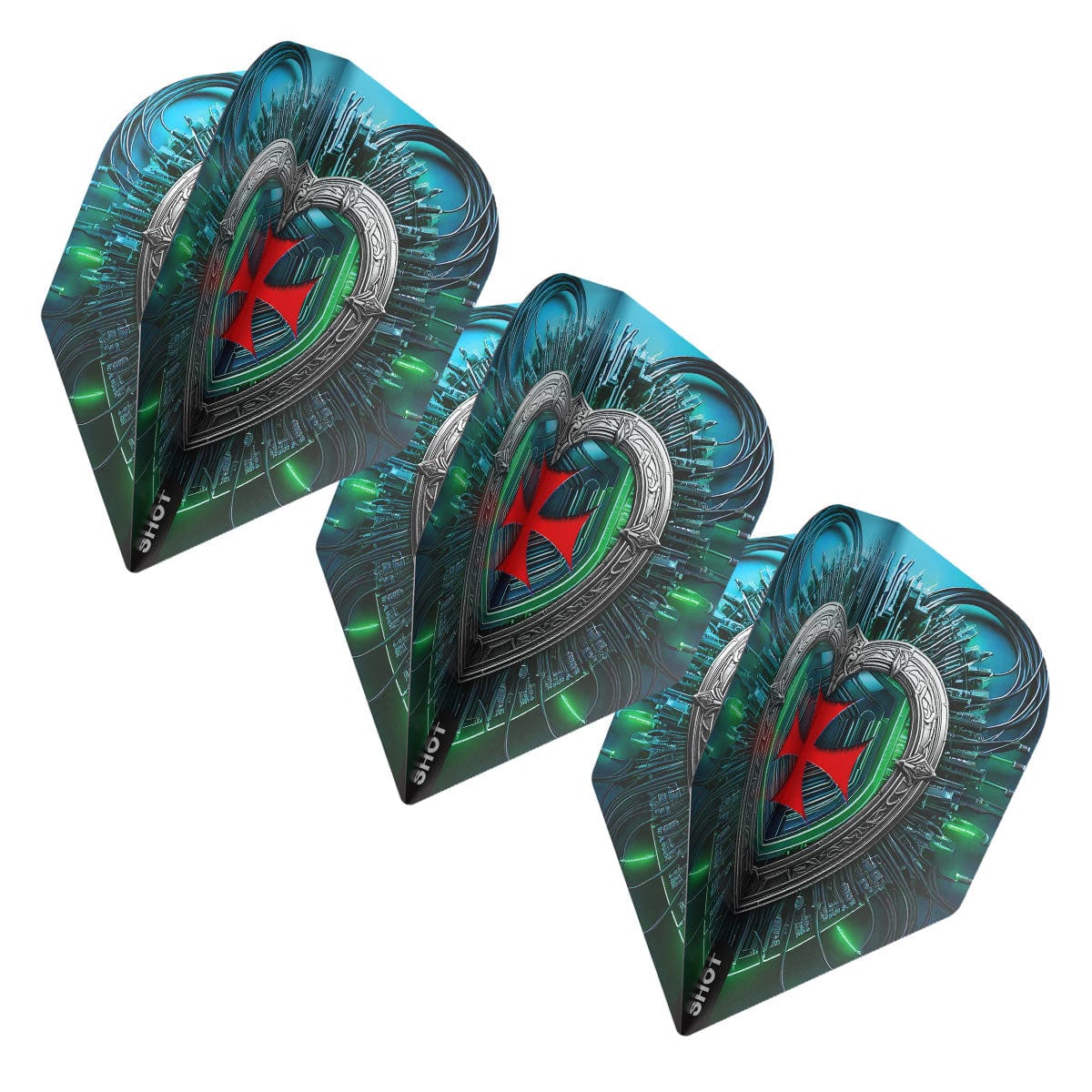 SHOT FUTURE KNIGHTS DREADHEART DART FLIGHT SET - SMALL STANDARD