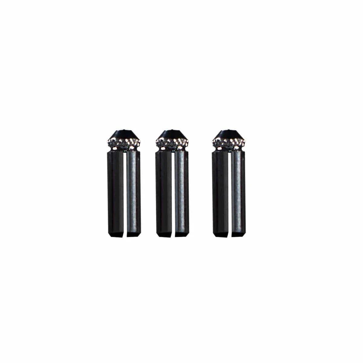 PROTECTEURS DE PLUMES DE DARDS SHOT EN ALUMINIUM NOIR - PAQUET DE 3