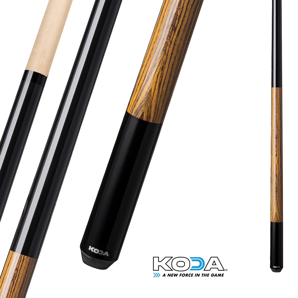 BAGUETTE DE BILLARD KODA SPORT KD21 NOIRE ET BRUNE SANS GRIP 19OZ