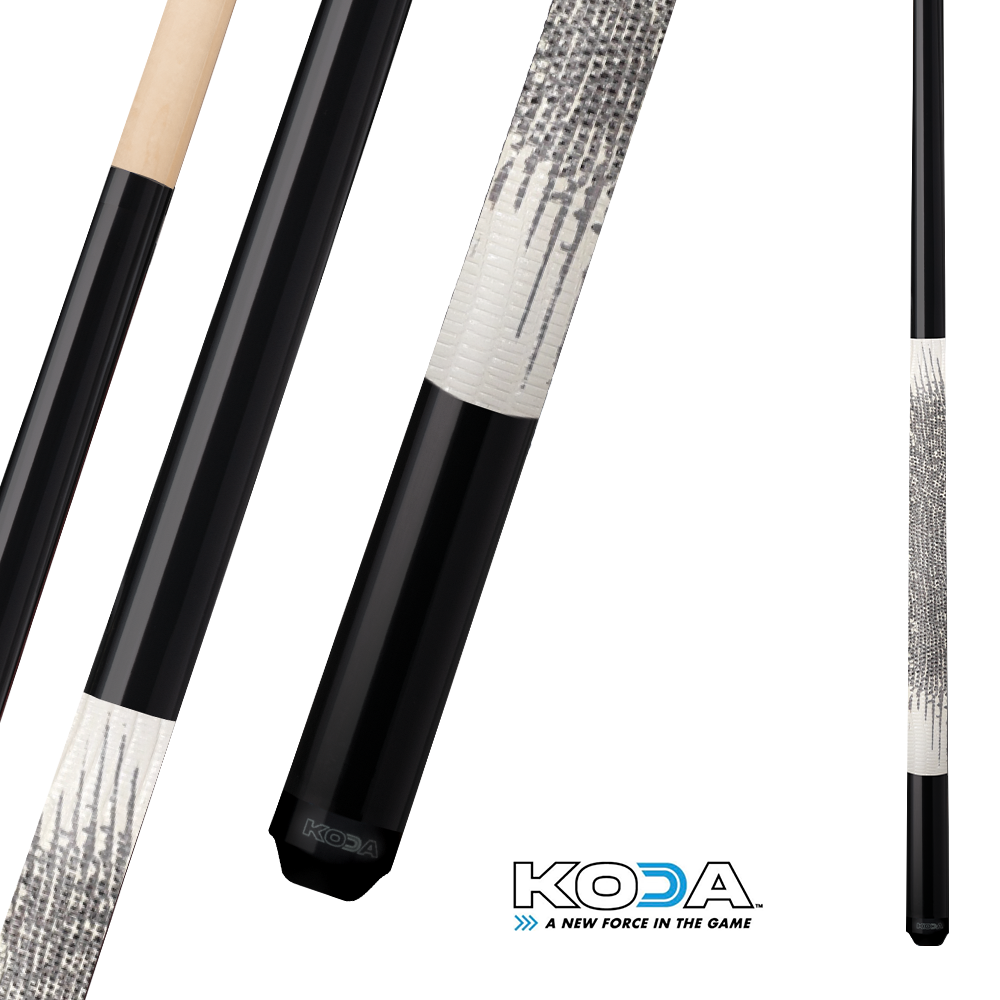 BAGUETTE DE BILLARD KODA SPORT KD40 NOIRE ET BLANCHE 12MM 19OZ