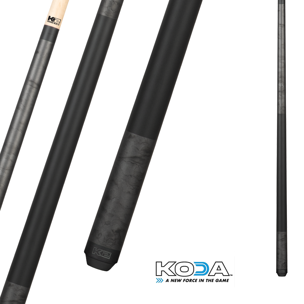 BAGUETTE DE BILLARD KODA SPORT K2 SERIES KL102 NOIRE ET GRISE 12.5MM 19OZ