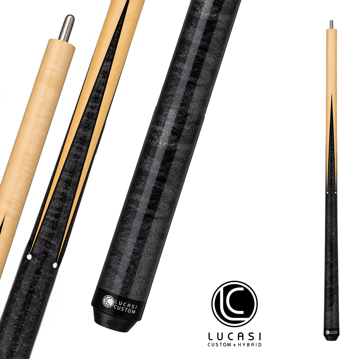 BAGUETTE SNEAKY PETE LUCASI CUSTOM GRISE EN ÉRABLE UNI-LOC SANS GRIP - 12.75MM 19OZ