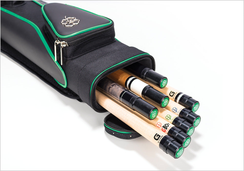 MCDERMOTT SPORT CASE BLACK/GREEN HARD CUE CASE 3B/5S