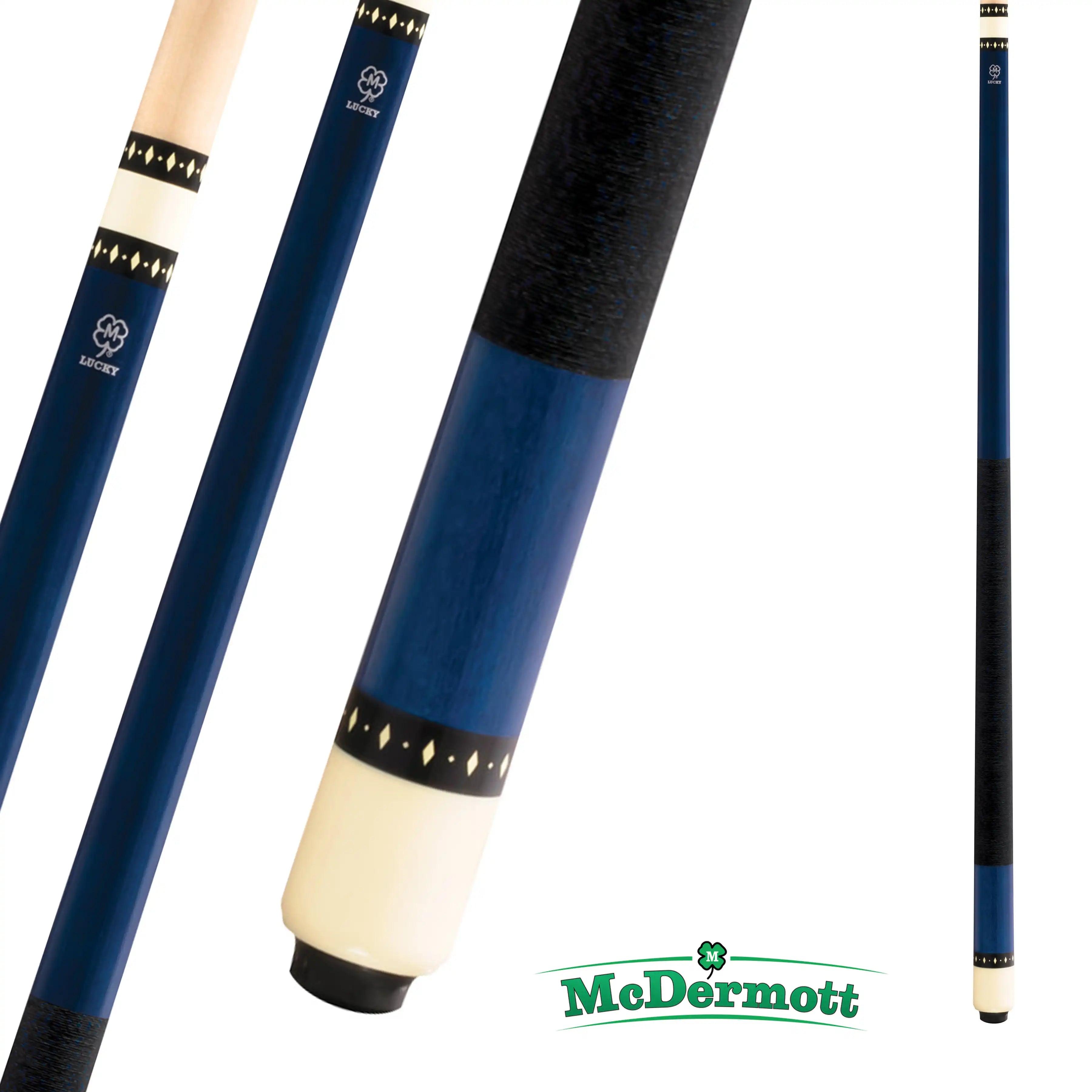 MCDERMOTT POOL CUE LUCKY SERIES L7 BLUE 13MM 190Z