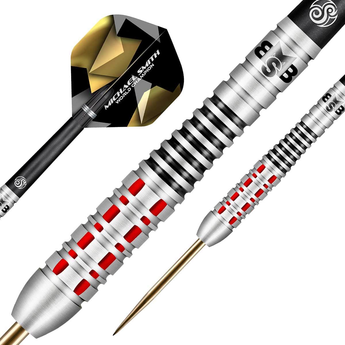 SHOT MICHAEL SMITH BELIEVE STEEL TIP DART SET - 90% TUNGSTEN BARRELS