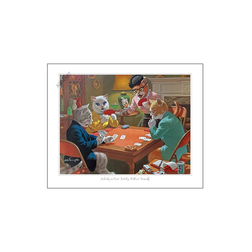 "NOBODY IS PURR FECT" POSTER BY ARTHUR SARNOFF POSTER - LIMITED EDITION
