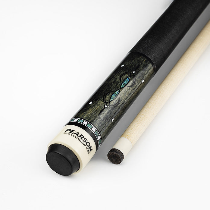BAGUETTE DE BILLARD PEARSON ENCORE SERIES - FLÈCHE EN CARBONE WRAP EN LIN GRIS 12.5MM