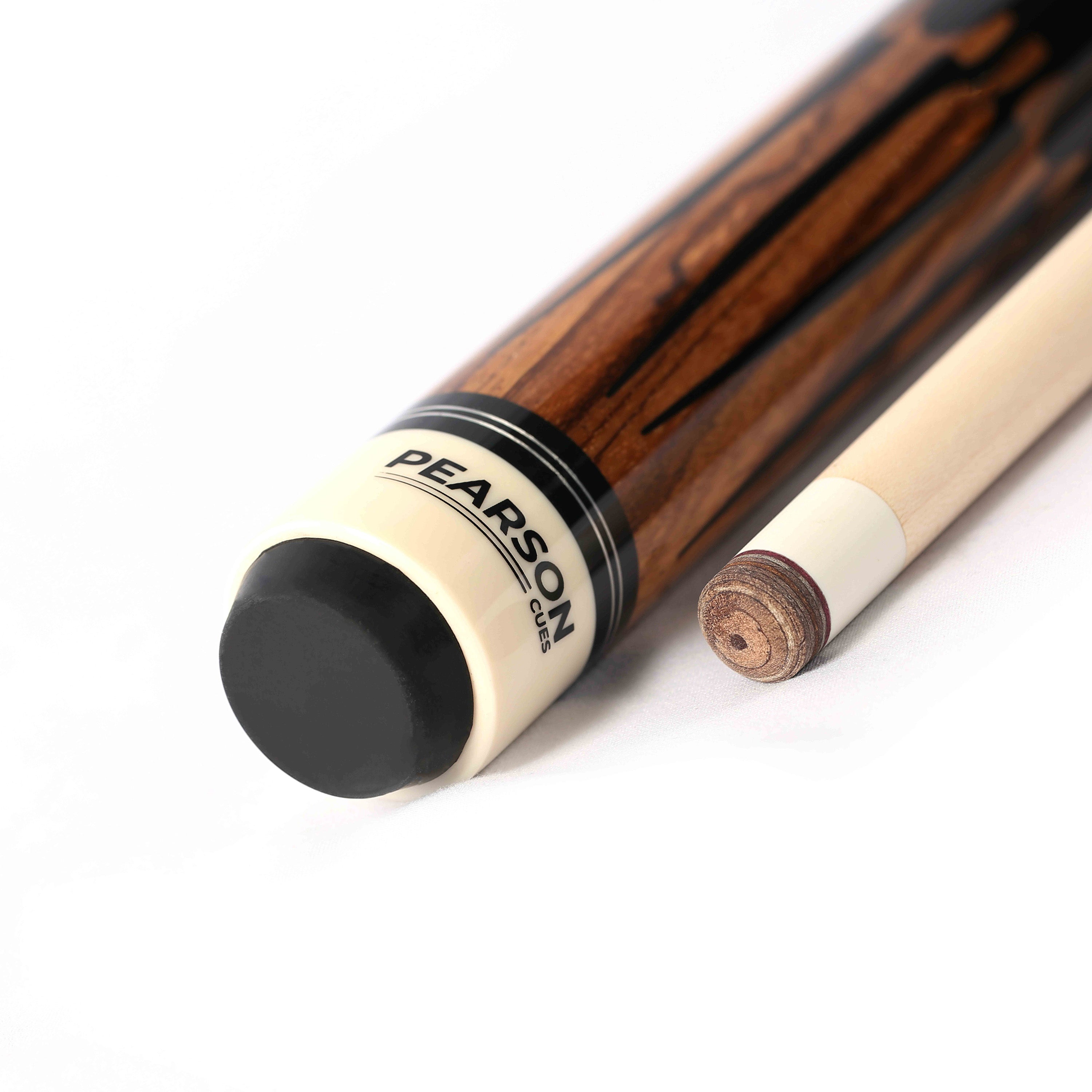 BAGUETTE DE BILLARD PEARSON PLAYERS SERIES PP-3 ZEBRANO BRUN - FLÈCHE CARBONE SANS GRIP 12.5MM