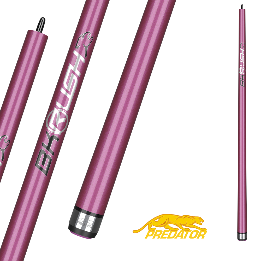 BAGUETTE DE BILLARD PREDATOR BK RUSH ROSE/ARGENT UNI-LOC QUICK RELEASE SANS GRIP 18.5OZ - ÉDITION LIMITÉE