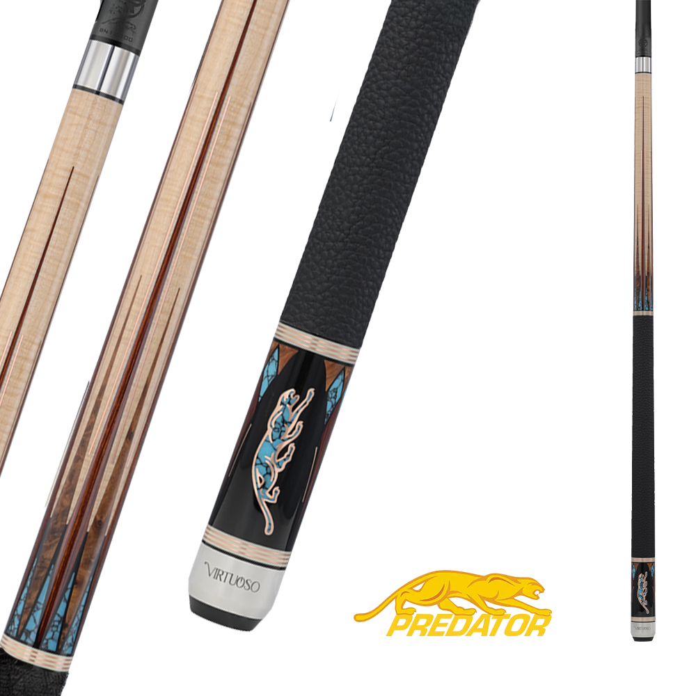 MANCHE PREDATOR VIRTUOSO ÉRABLE/TURQUOISE UNI-LOC GRIP EN CUIR DE LUXE (FLÈCHE NON-INCLUSE_ - ÉDITION LIMITÉE
