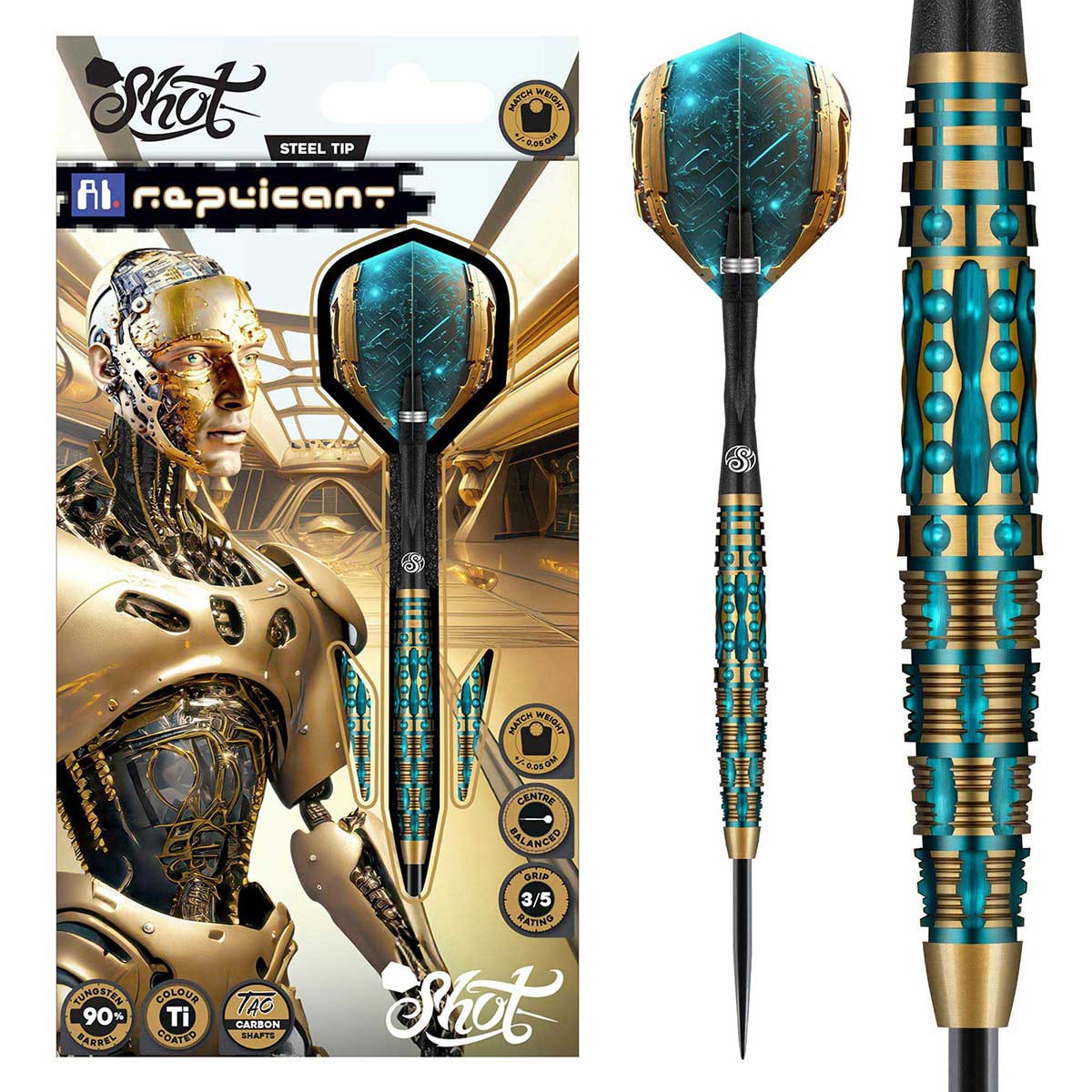 FLÉCHETTES SHOT AI REPLICANT POINTE D'ACIER - BARREAUX EN TUNGSTÈNE À 90%