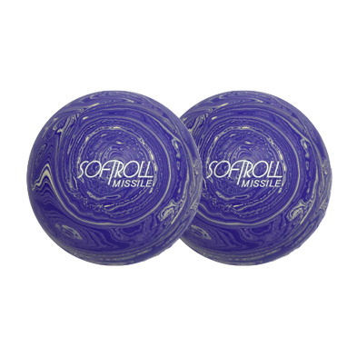 SOFTROLL MISSILE  PETITES BOULES DE BOWLING - MAUVE/BLANC