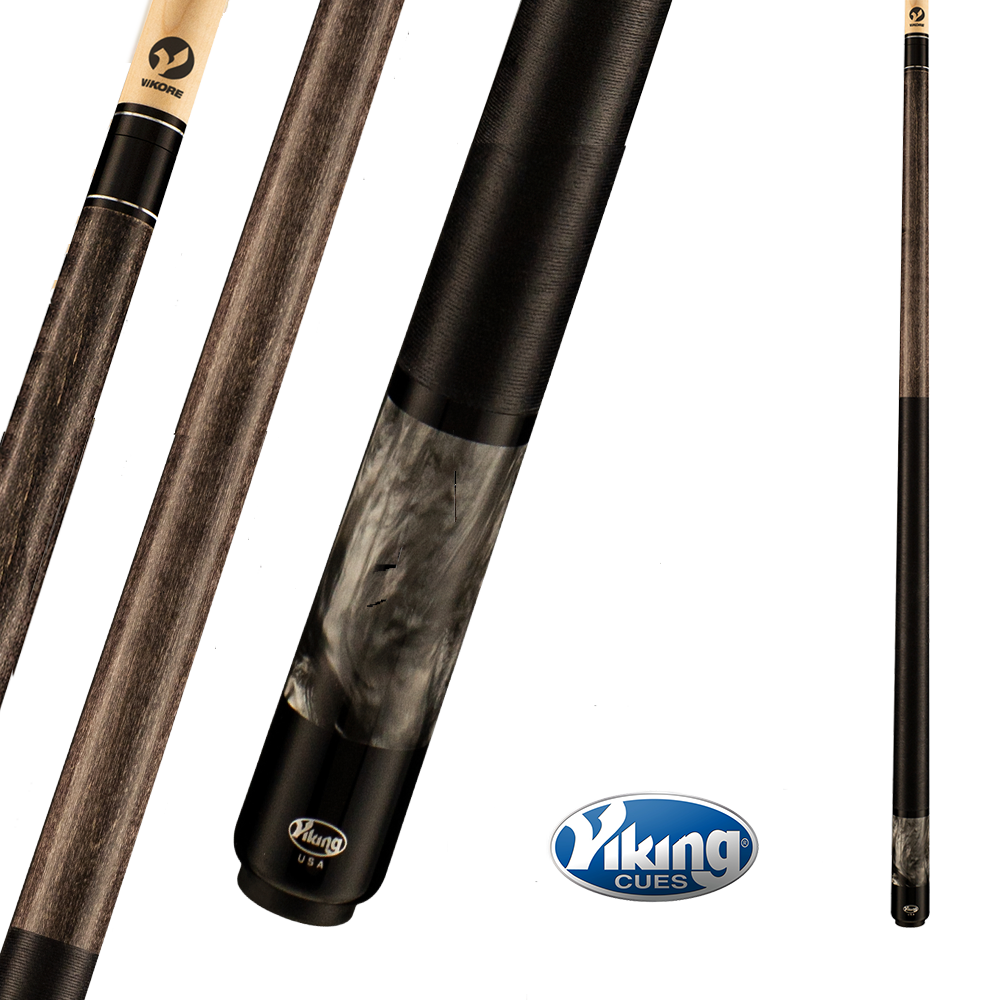 VIKING POOL CUE B2801 BROWN AND BLACK LINEN WRAP 13MM 19OZ