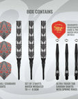 SHOT WARRIOR AWE SOFT TIP DART SET - 902% TUNGSTEN BARRELS