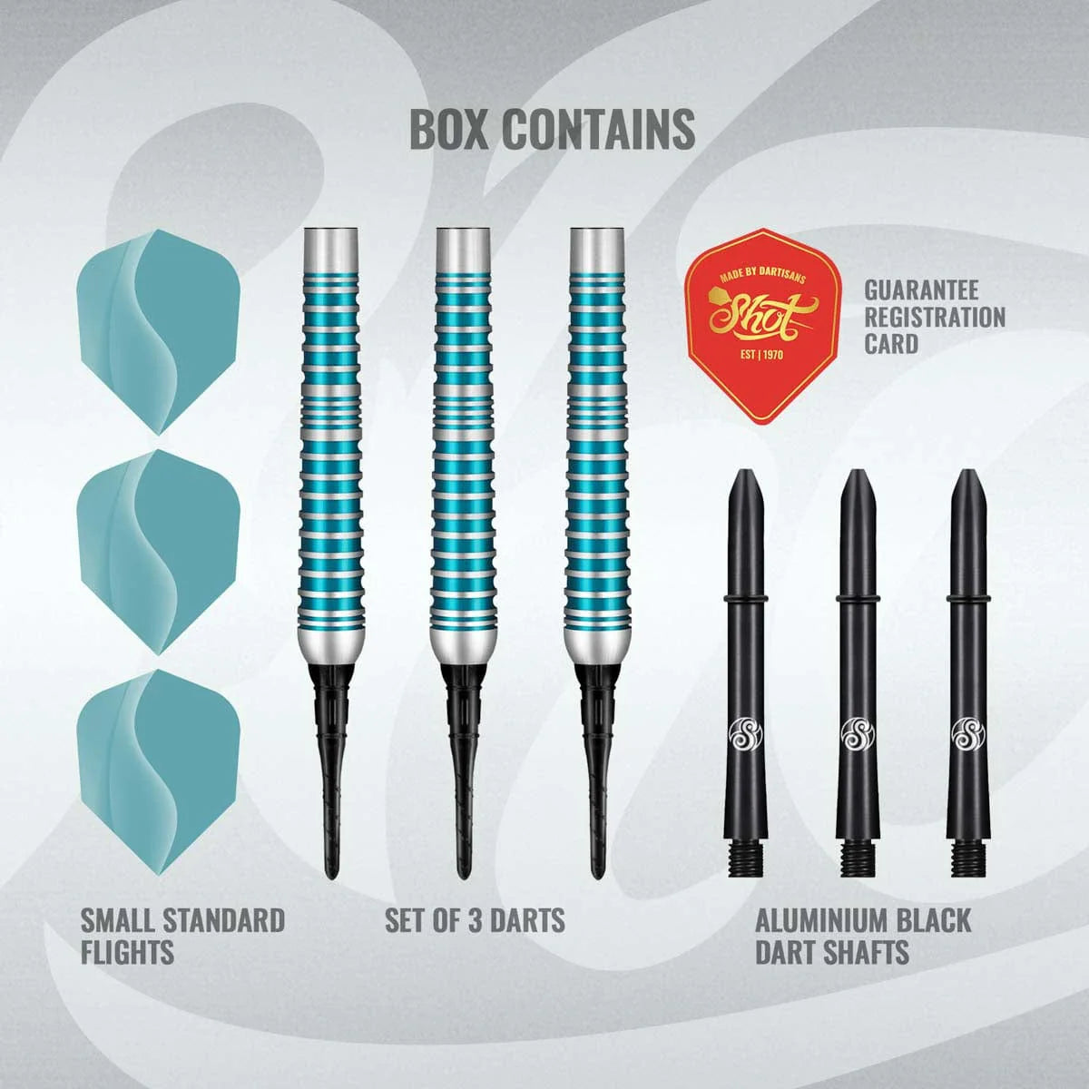 SHOT ZEN JUTSU SOFT TIP DART SET - 80% TUNGSTEN BARRELS