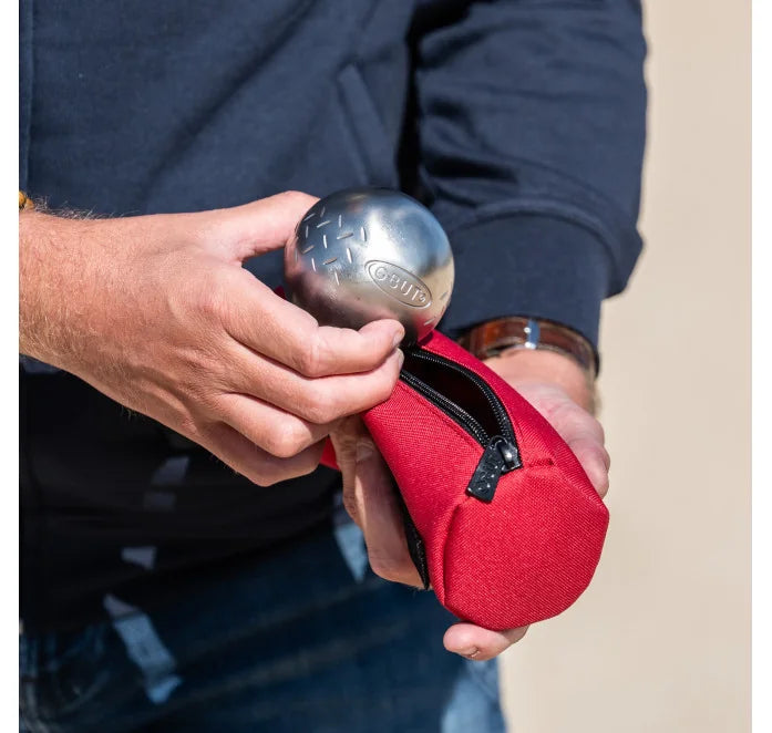 SACOCHE DE PÉTANQUE OBUT EN TOILE CERISE