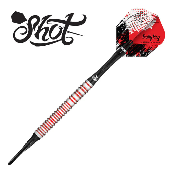 SHOT MICHAEL SMITH GAME DAY SOFT TIP DART SET - 90% TUNGSTEN BARRELS