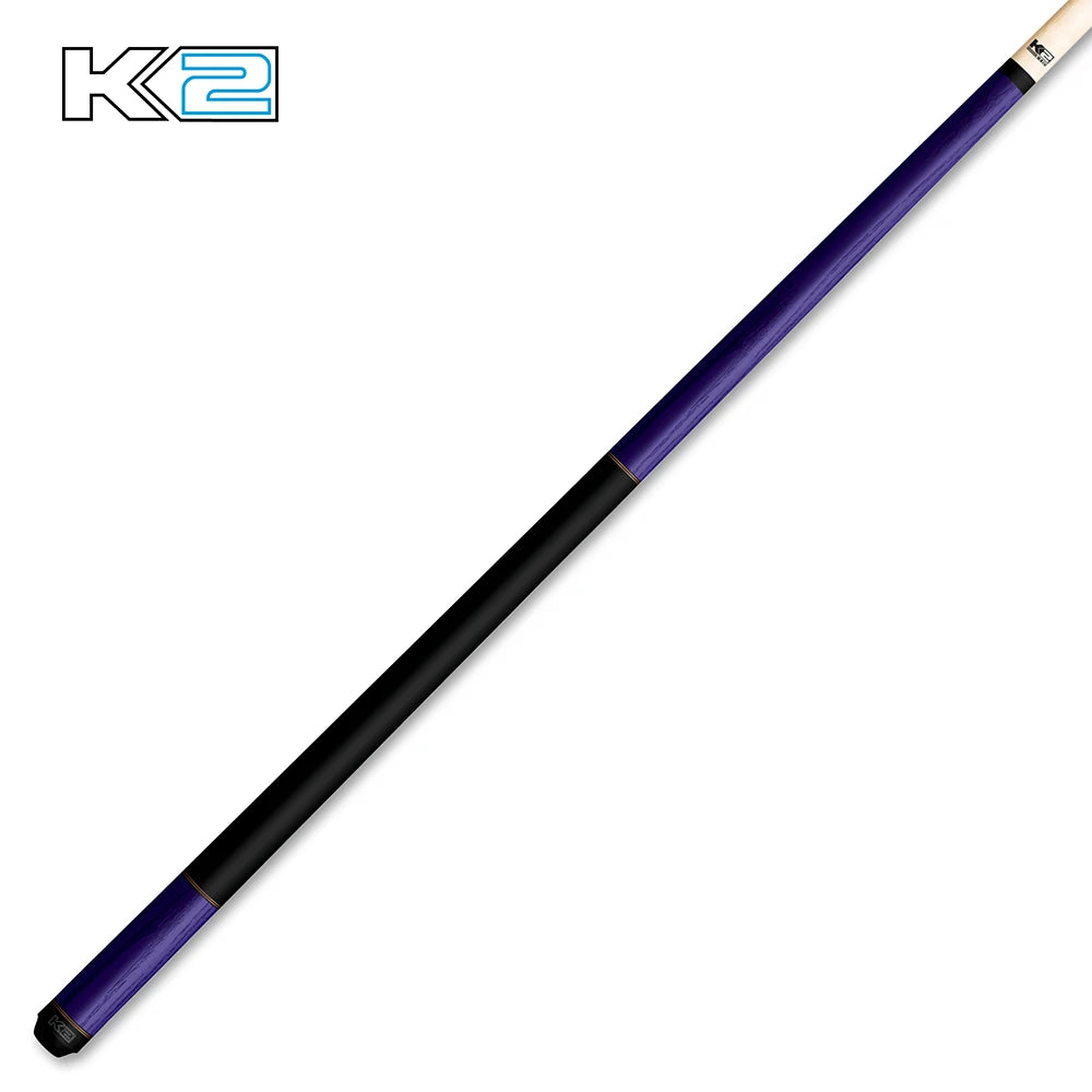 KODA SPORT POOL CUE LOW DEFLECTION KL122 BLACK AND PURPLE 12.5MM 19OZ