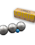 OBUT SET OF THREE PÉTANQUE BOULES LOISIR LISSE INOX