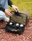 SAC À DOS PÉTANQE OBUT 6 BOULES NOIRE ET KAKI