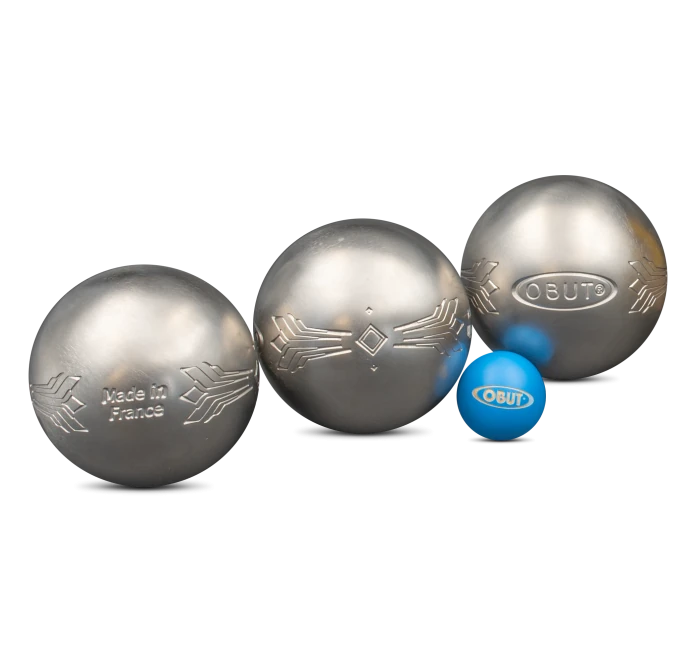 OBUT SET OF THREE CHEYENNE PÉTANQUE BOULES