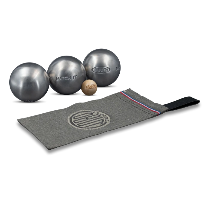 ENSEMBLE DE 3 BOULES PÉTANQUE OBUT MATCH IT D:71MM P:700GR S:0
