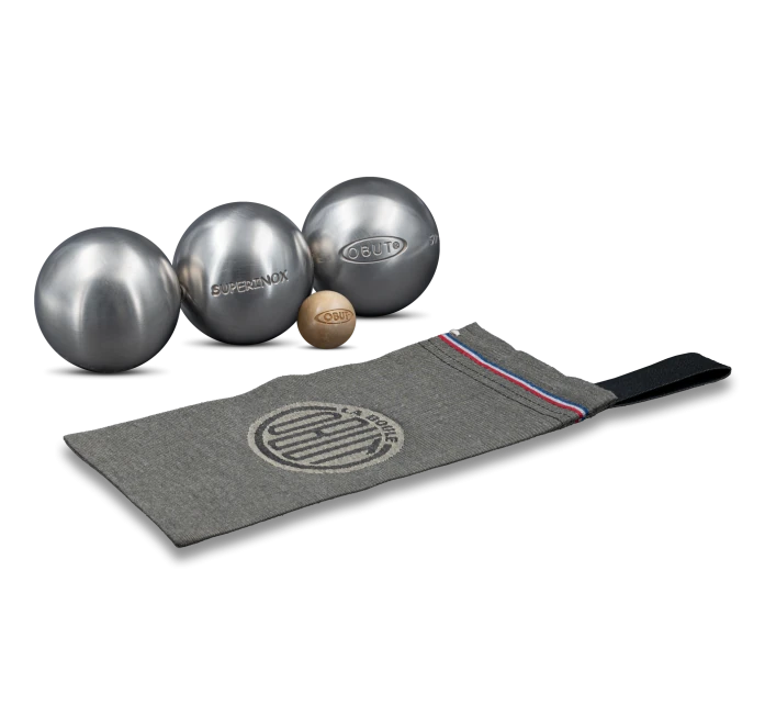 ENSEMBLE DE 3 BOULES PÉTANQUE OBUT SUPERINOX D:72MM P:690GR S:0