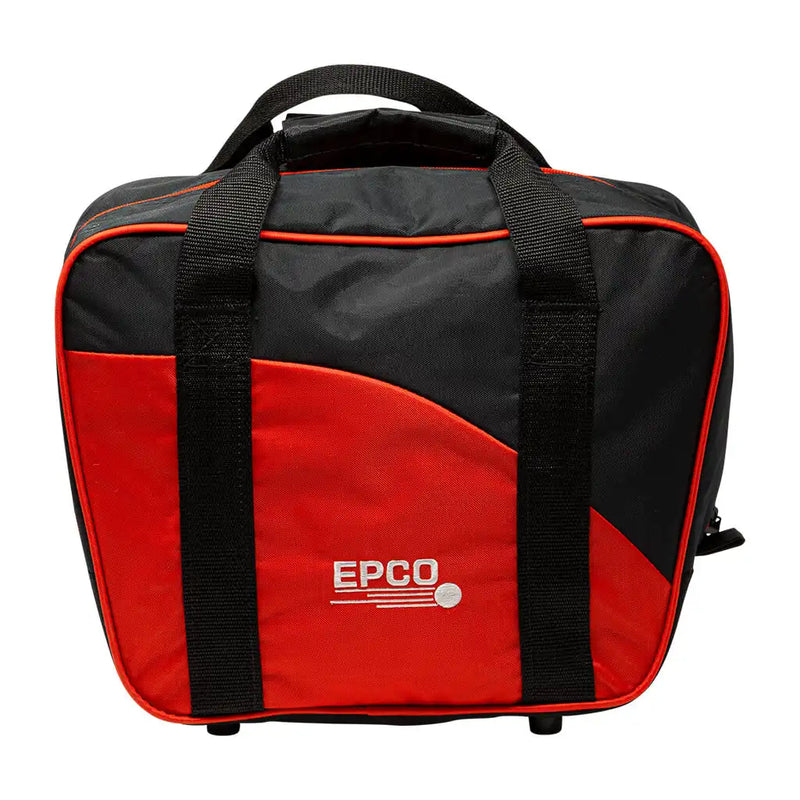 RED BOWLING BAG FOR 2 SMALL BALL AND A PAIR OF BOWLING SHOES