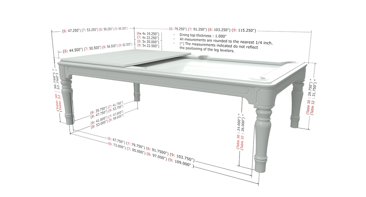 colonial billiard pool table dimensions