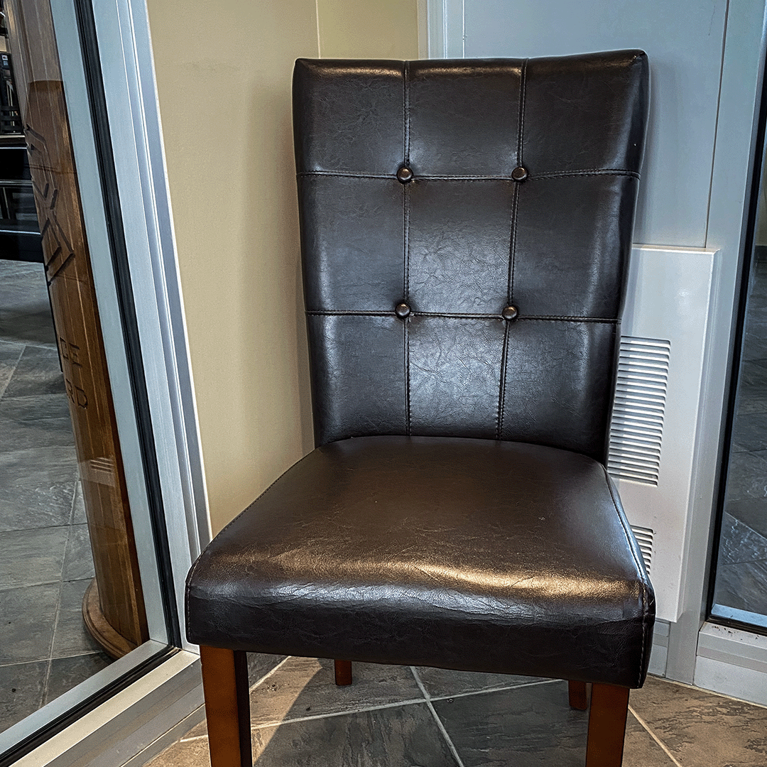 DINING CHAIR BROWN LEATHER 3